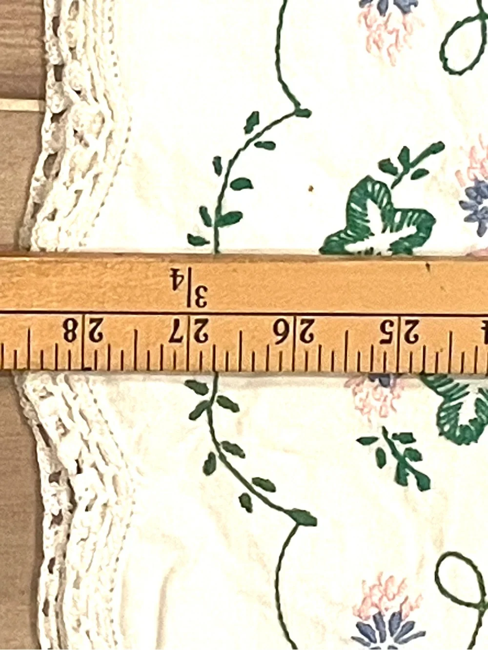 Vintage handmade standard size embroidered pillowcases